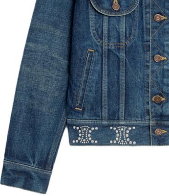 (W) CELINE 水洗牛仔外套 藍色 單排扣 長袖 2Q700107P-08DL Sizing (W) CELINE 水洗牛仔外套 藍色 單排扣 長袖 2Q700107P-08DL