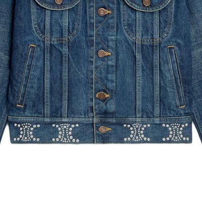 (W) CELINE 水洗牛仔外套 藍色 單排扣 長袖 2Q700107P-08DL Cheap (W) CELINE 水洗牛仔外套 藍色 單排扣 長袖 2Q700107P-08DL