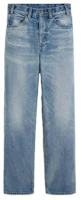 (Women) CELINE Washed Zipper Straight Fit Mid-Rise Blue Jeans. 2N500206T-08PI (Women) CELINE Washed Zipper Straight Fit Mid-Rise Blue Jeans. 2N500206T-08PI