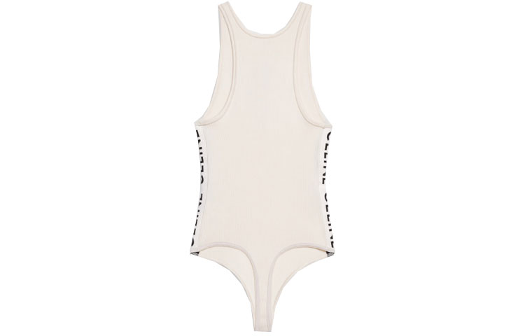 Lookbook (W) CELINE 白色運動風針織拉鍊連體衣 2A08V372N-01OW