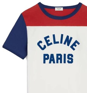 (W) 赛琳 白色圆领字母拼色短袖T恤 2X20H671Q-01JG Shop (W) 赛琳 白色圆领字母拼色短袖T恤 2X20H671Q-01JG