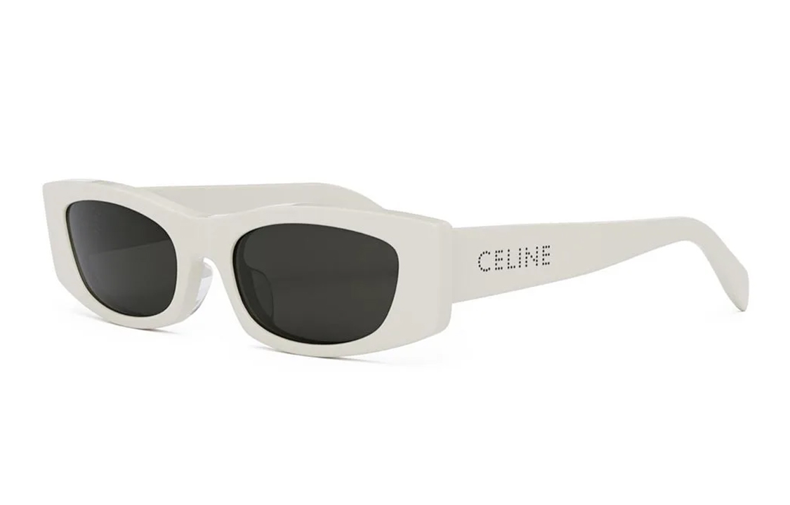 (Women) CELINE  White Irregular Shaped Sunglasses with Logo Decoration. CL40245U25A 圖 2