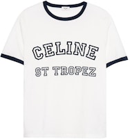 (Women) CELINE White Letter Print Crewneck T-Shirt SS23 2X774671Q01MA (Women) CELINE White Letter Print Crewneck T-Shirt SS23 2X774671Q01MA