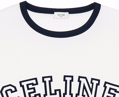 (W) セリーヌ ホワイト レタープリント クルーネック Tシャツ SS23 2X774671Q01MA Shop (W) セリーヌ ホワイト レタープリント クルーネック Tシャツ SS23 2X774671Q01MA