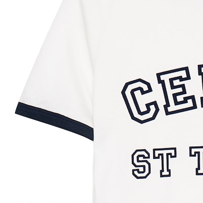 (W) セリーヌ ホワイト レタープリント クルーネック Tシャツ SS23 2X774671Q01MA Purchase (W) セリーヌ ホワイト レタープリント クルーネック Tシャツ SS23 2X774671Q01MA