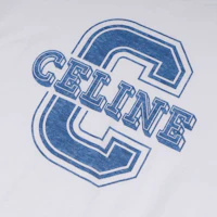 Sizing (W) CELINE 白色字母印花短袖T恤 SS22 標準版型 2X897671Q-01EE