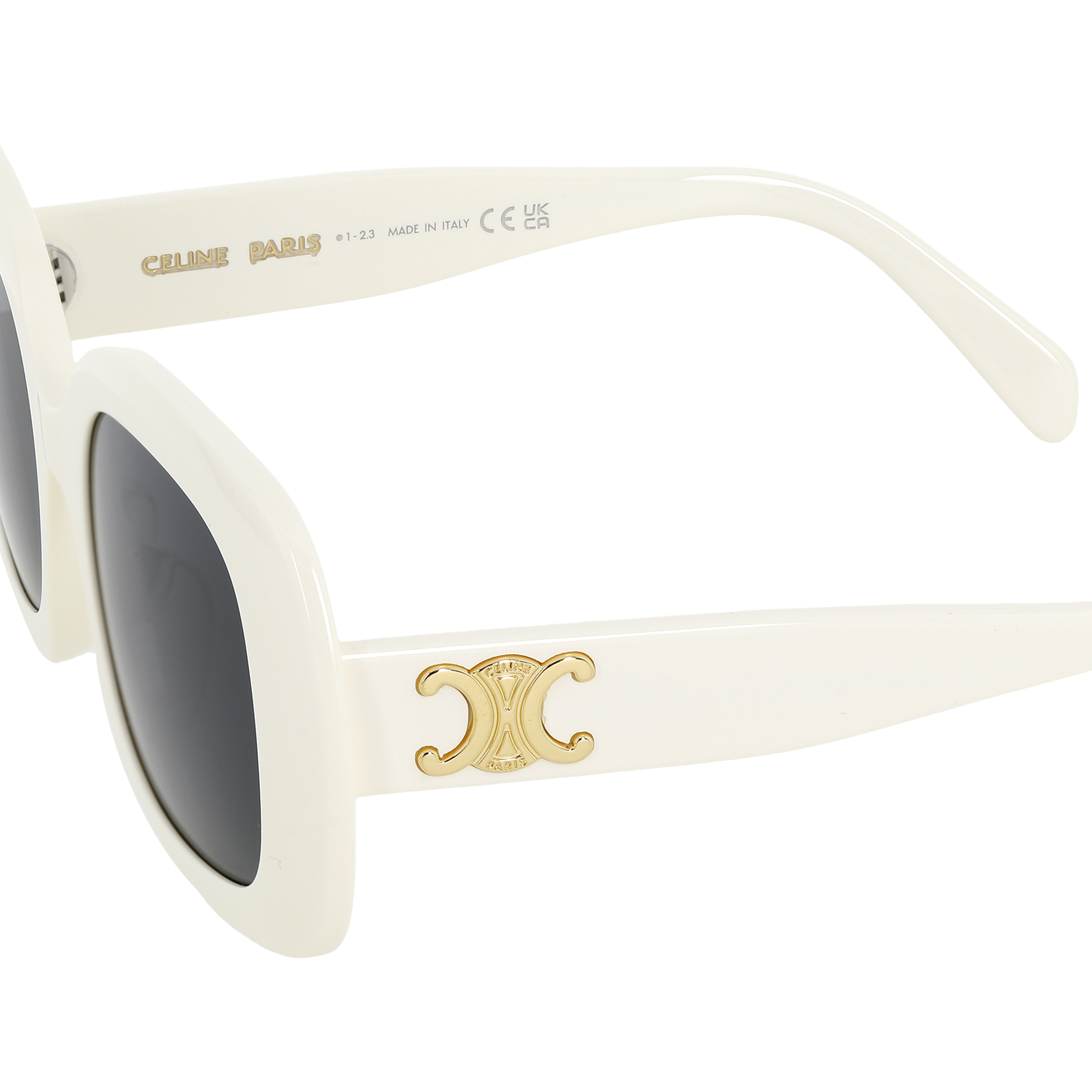 (Women) CELINE  White Rectangular Acetate Sunglasses with Pattern Design. CL40262U25A 圖 6