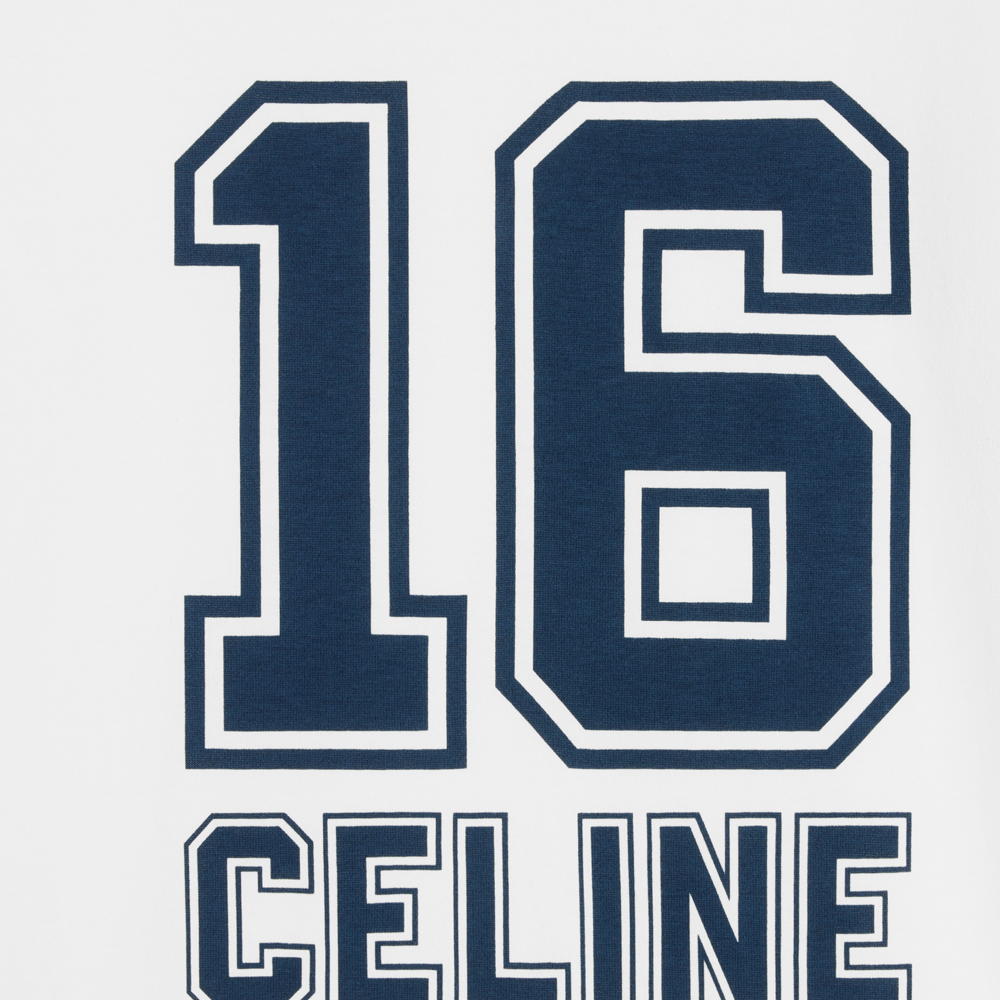 (Women) CELINE  White Short-Sleeve Loose Fit Crewneck T-Shirt 2X87J671Q-01JN 圖 4