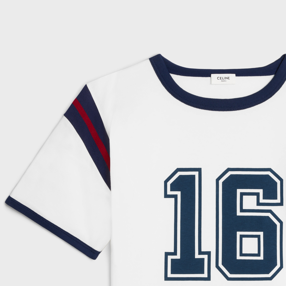 (Women) CELINE  White Short-Sleeve Loose Fit Crewneck T-Shirt 2X87J671Q-01JN 圖 6