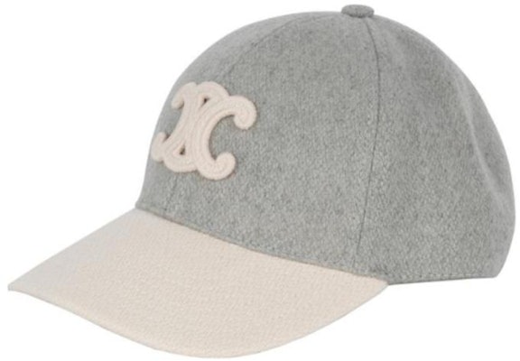 (Women) CELINE Wool Logo Baseball Cap Gray/Off-White 2AUG6324D01VY Order (Women) CELINE Wool Logo Baseball Cap Gray/Off-White 2AUG6324D01VY