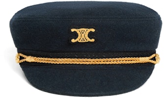 (Women) CELINE Wool Sailor Hat with Embroidered Appliqué. 2AUS1327V07DN (Women) CELINE Wool Sailor Hat with Embroidered Appliqué. 2AUS1327V07DN