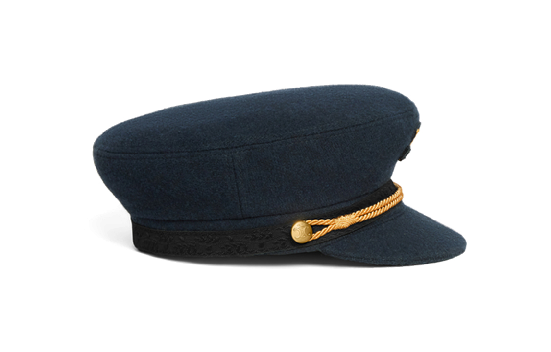 Shop (W) 셀린느 울 세일러 햇 자수 장식. 2AUS1327V07DN