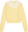 Order (W) CELINE Suéter Amarillo de Punto FW22, Cuello de Encaje, Manga Larga Casual. 2A86K544M-11JO