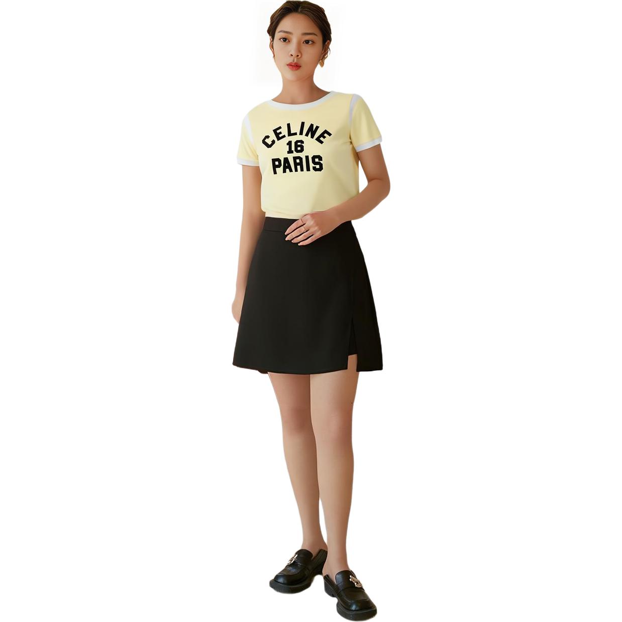 Shop (W) CELINE 黄标印花短袖圆领T恤 SS22 2X97A671Q-11PK