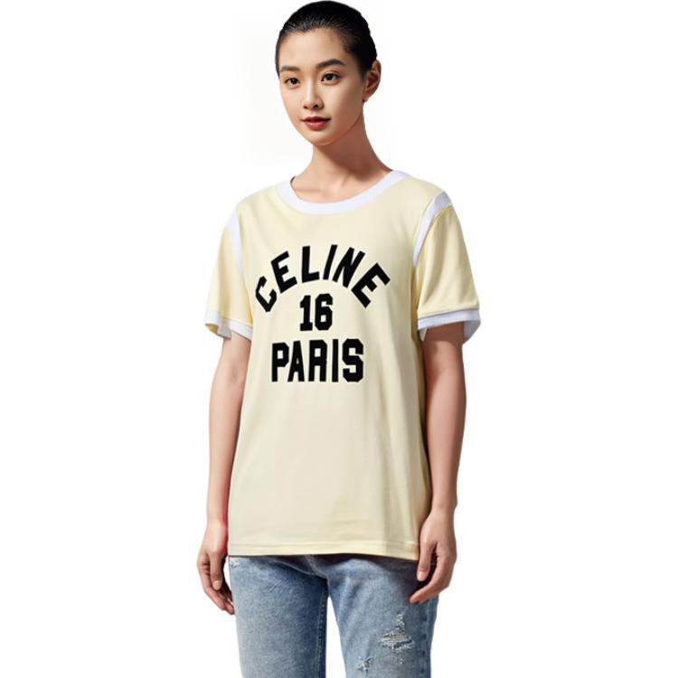 Details for (W) CELINE 黄标印花短袖圆领T恤 SS22 2X97A671Q-11PK