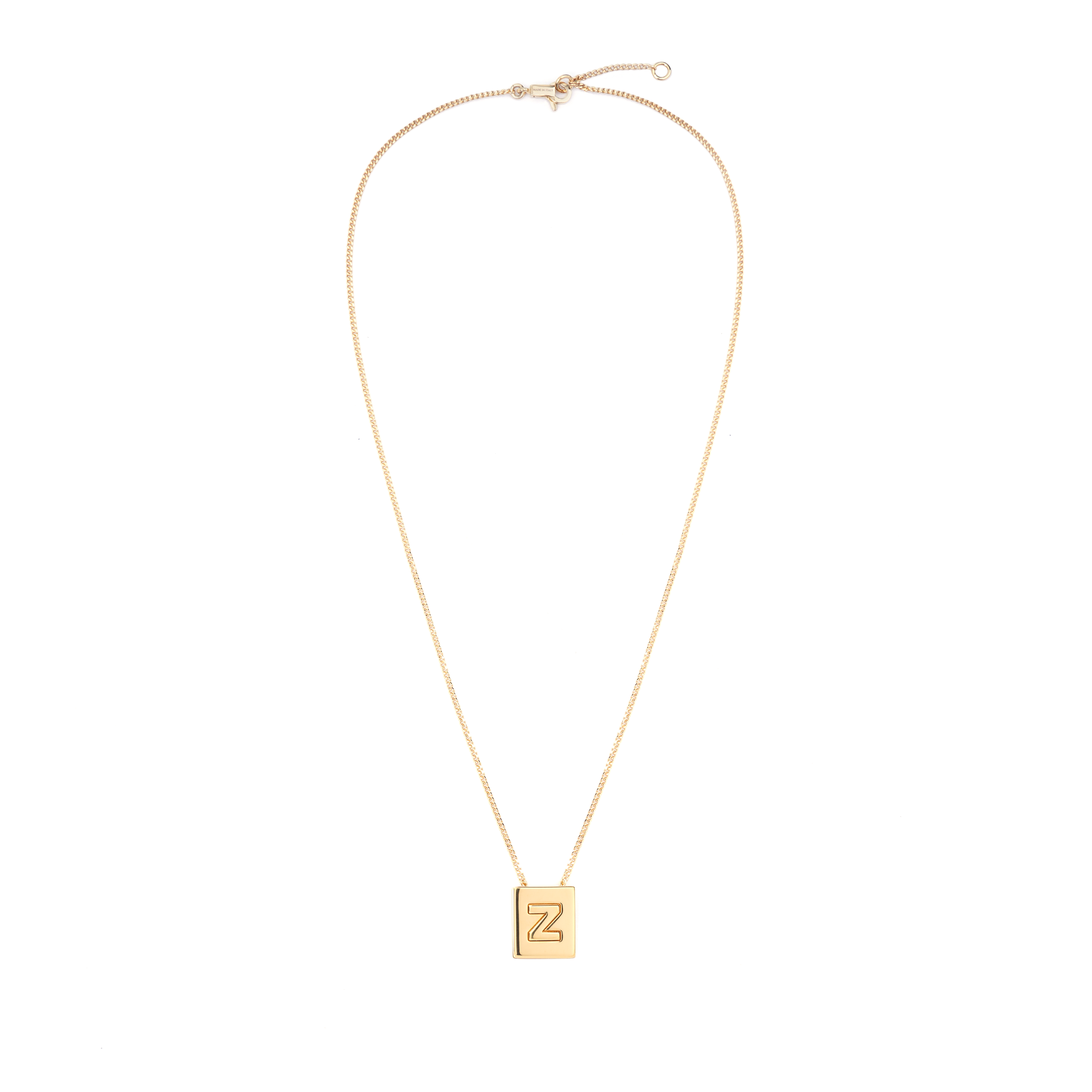 Shop (W) 셀린 알파벳 골드 이니셜 목걸이 브라스 주얼리 - 골드 마감. 46N0Z6BRA-35OR