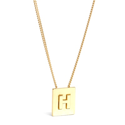 (W) CELINE 字母H吊墜項鍊 鍍金黃銅飾品 46N0H6BRA-35OR Order (W) CELINE 字母H吊墜項鍊 鍍金黃銅飾品 46N0H6BRA-35OR