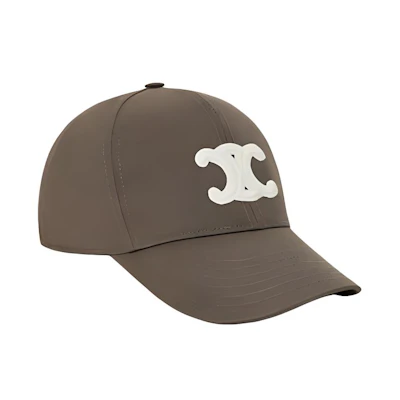 (Women) CELINE Alphabet Logo Cotton Baseball Cap Coffee Brown 2AUT6969P.18DT