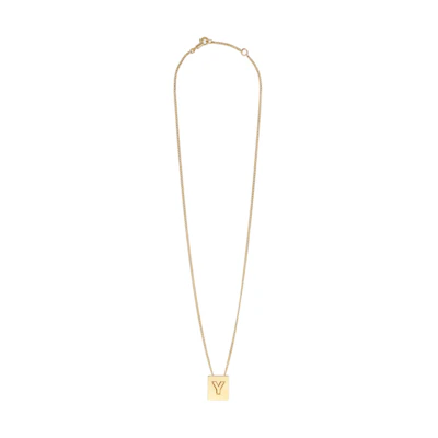 (Women) CELINE Alphabet Pendant Necklace Brass Gold Jewelry. CONF-46N0Y6BRA-35OR