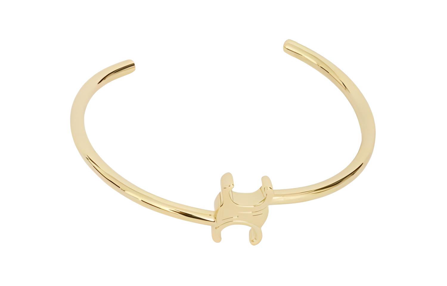 (Women) CELINE Asymmetrical Brass Bracelet Women’s Gold. 460PQ6BRA