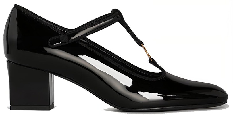(W) CELINE Babies T-Strap High Heels 'Kulit Hitam Berkilat dan Jalur Grosgrain' 333893321C.38NO Order (W) CELINE Babies T-Strap High Heels 'Kulit Hitam Berkilat dan Jalur Grosgrain' 333893321C.38NO