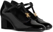 Lookbook (W) CELINE Babies T-Strap High Heels 'Kulit Hitam Berkilat dan Jalur Grosgrain' 333893321C.38NO