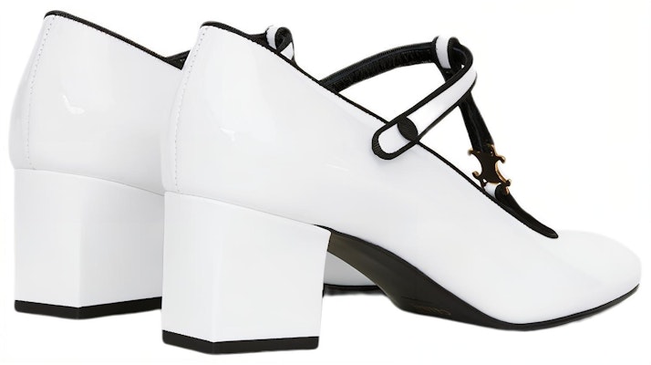 (W) セリーヌ バブーシュ Tストラップ パンプス (ホワイト) 333893321C.01BC Lookbook (W) セリーヌ バブーシュ Tストラップ パンプス (ホワイト) 333893321C.01BC