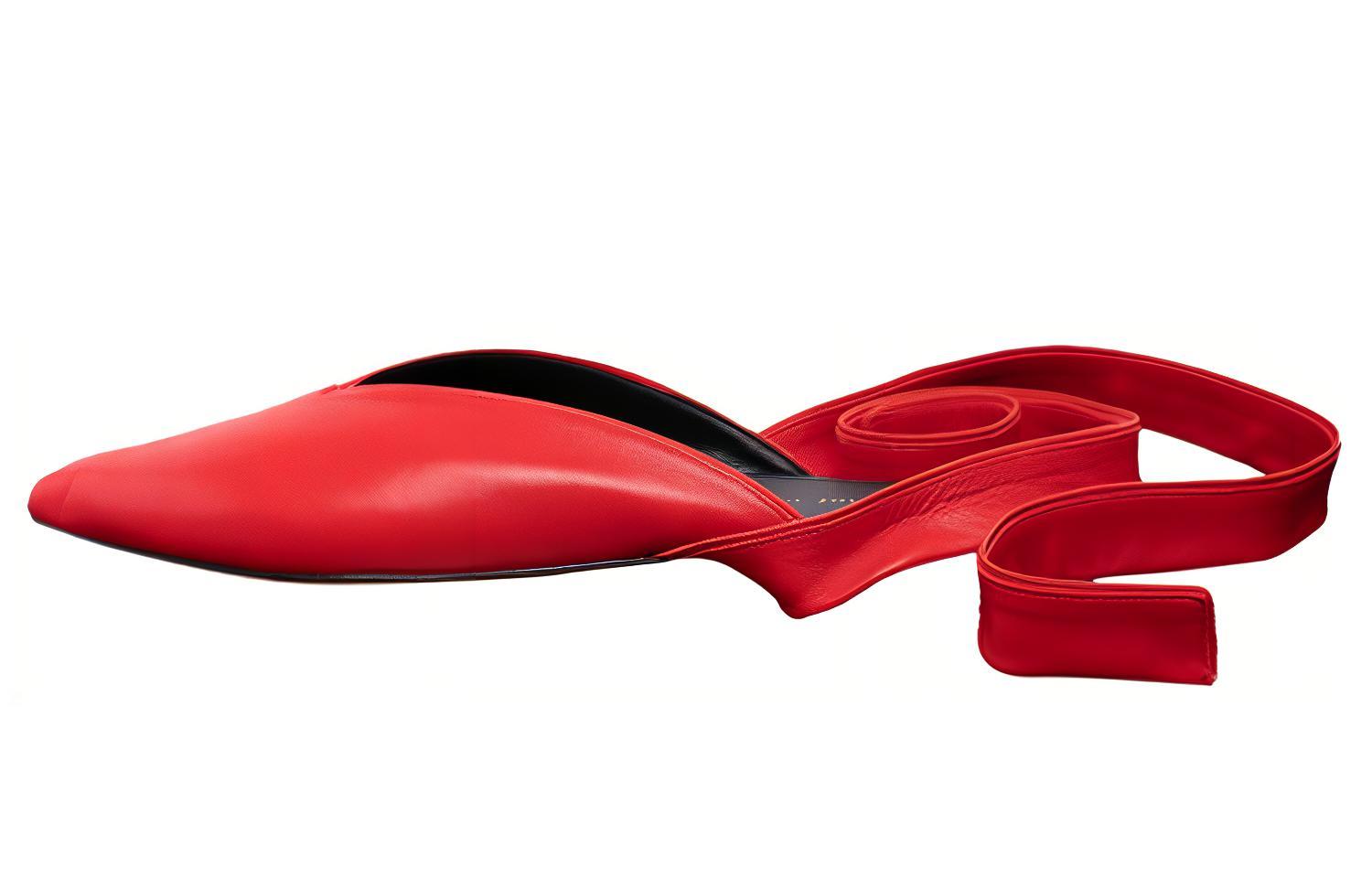 (Women) CELINE Ballerina Flat 'Red Pointed Toe' 321883LSV.27BR