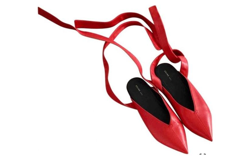 Shop (W) CELINE Bailarina Plana 'Punta Roja' 321883LSV.27BR