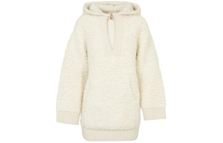 (Women) CELINE Beige  Hoodie Knit Pullover Sweater Long Sleeve. 2A67E364K-01OW