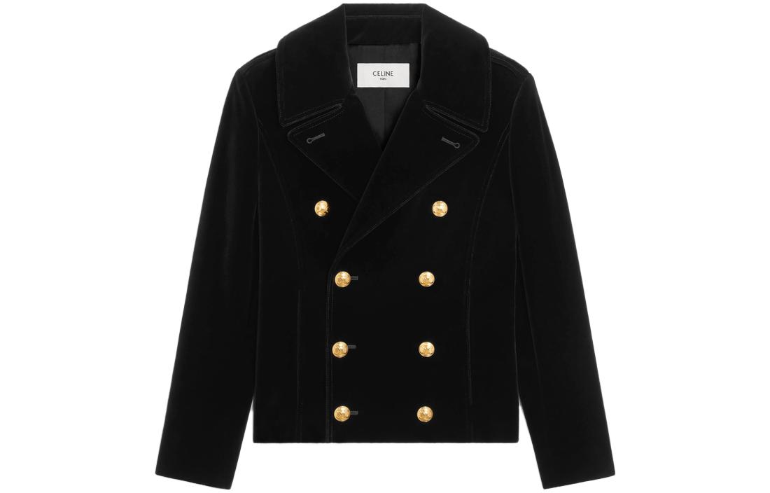 (Women) Celine Black Double-Breasted Casual Jacket 2V27P933C-38NO