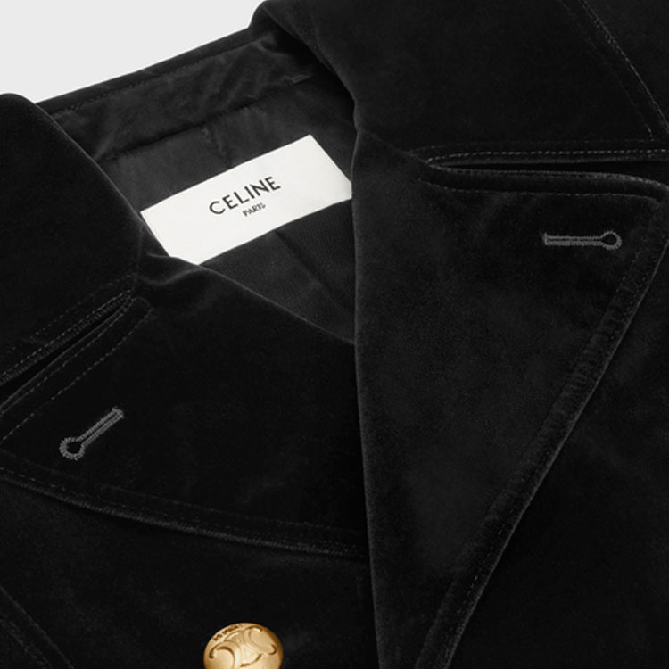 Shop (W) Celine 黑色雙排扣休閒外套 2V27P933C-38NO