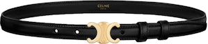 Order (W) CINTURÓN DE PIEL NEGRO CELINE - DISEÑO SIMPLE, ANCHO 1.8CM 45AX63A01.38NO