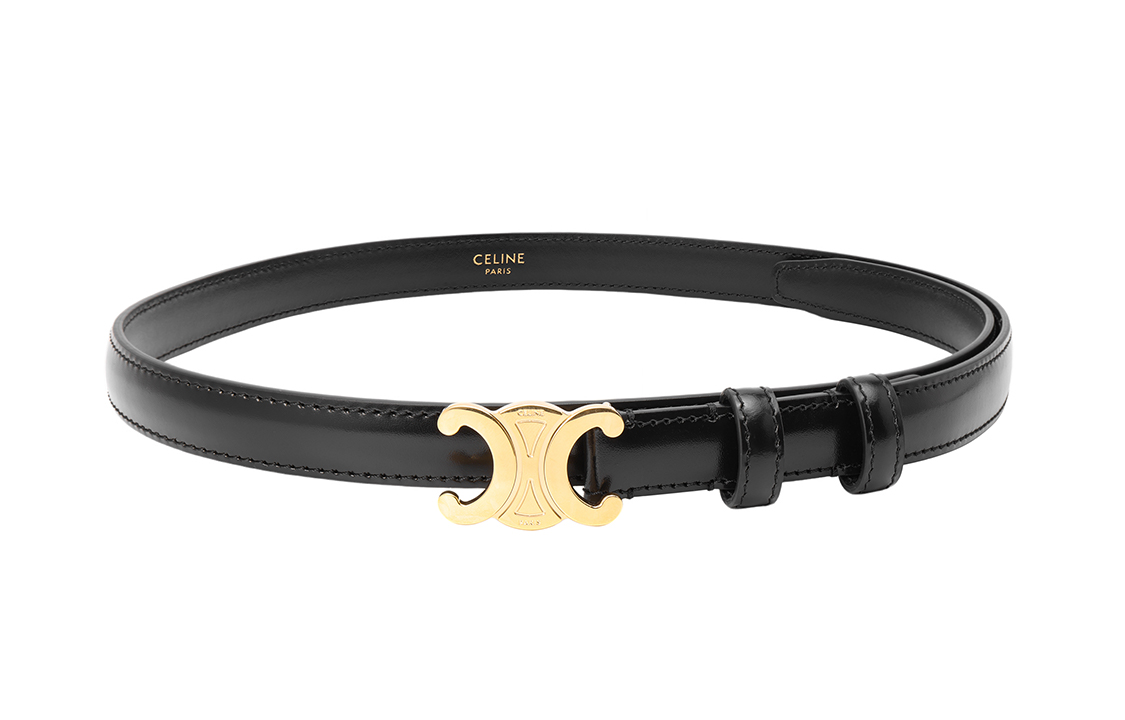 Details for (W) CINTURÓN DE PIEL NEGRO CELINE - DISEÑO SIMPLE, ANCHO 1.8CM 45AX63A01.38NO