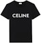 Order (W) CELINE Kaos Pendek Santai Hitam dengan Logo Print 2X314916G-38AW