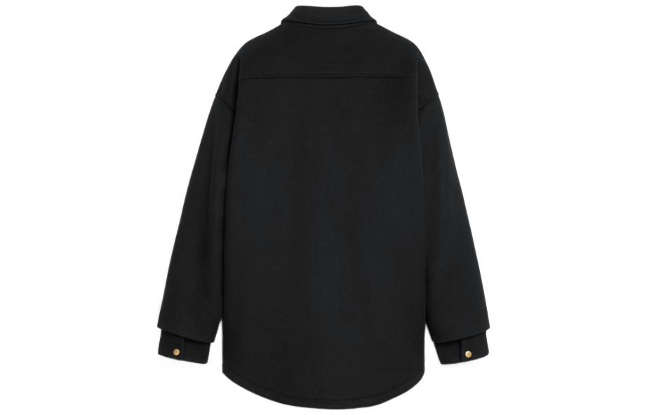 (Women) Celine Black Solid Single-Breasted Shirt Jacket FW22 SS25 2V13L6700-38NO 圖 3
