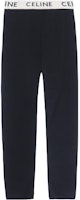 (Women) CELINE Black Straight Leg Logo Waistband Leggings 2A05P372N-38CR (Women) CELINE Black Straight Leg Logo Waistband Leggings 2A05P372N-38CR