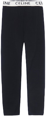 (Women) CELINE Black Straight Leg Logo Waistband Leggings 2A05P372N-38CR Lookbook (Women) CELINE Black Straight Leg Logo Waistband Leggings 2A05P372N-38CR