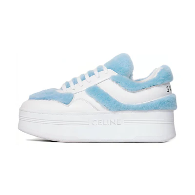(W) CELINE Block 'White Blue Leather'