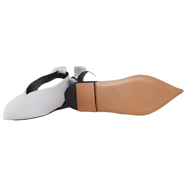 (W) CELINE Bow Tie Pointed Flat 'White' 圖 4