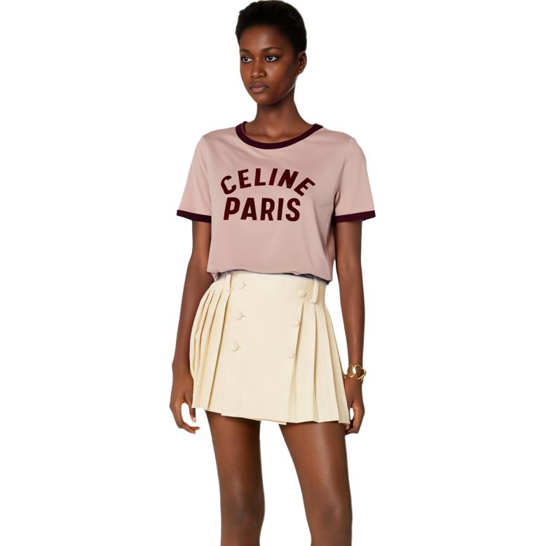 Shop (W) CELINE 方形针织T恤 浅粉色 FW21 2X855501F-24PN