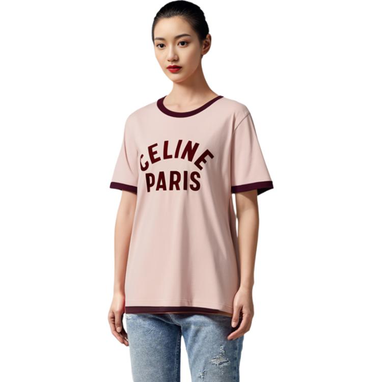Purchase (W) CELINE 方形针织T恤 浅粉色 FW21 2X855501F-24PN