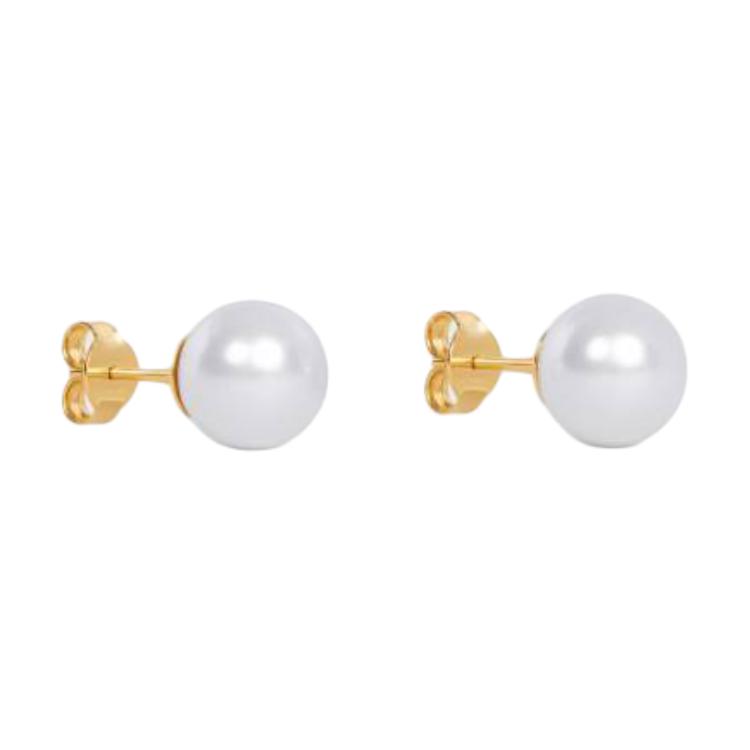 (Women) CELINE Brass Earrings Women White Simple Design 461CJ6PRB01GI
