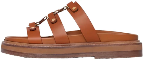 (Women) CELINE Brown Slide Sandals Casual Comfortable Slippers 357283766C.04LU (Women) CELINE Brown Slide Sandals Casual Comfortable Slippers 357283766C.04LU