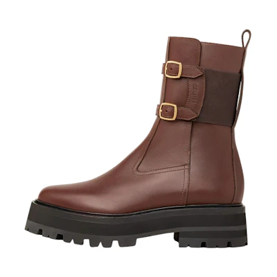 (W) CELINE Buckle Fashion Ankle Boot 'Ebony'