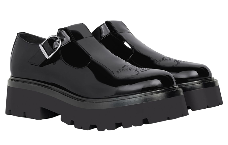 Lookbook (Women) CELINE Buckled Patent Leather Platform 'Black' 348613517C.38NO