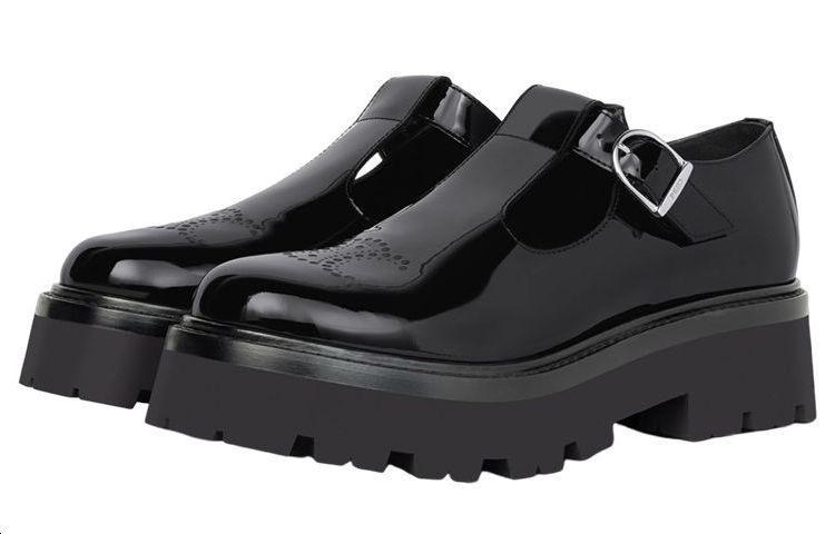 Shop (Women) CELINE Buckled Patent Leather Platform 'Black' 348613517C.38NO