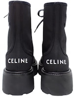 (W) CELINE Botas Bulky de Cuero Negro con Logo y Cordones 345597004C.38NO Purchase (W) CELINE Botas Bulky de Cuero Negro con Logo y Cordones 345597004C.38NO
