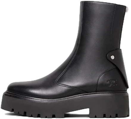 (W) CELINE 黑色拉链后跟厚底短靴 352033554C.38NO Buy (W) CELINE 黑色拉链后跟厚底短靴 352033554C.38NO