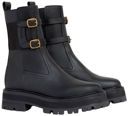 (W) CELINE Sepatu Boot Mid-Top Tebal 'Hitam' 346513607C.38NO Lookbook (W) CELINE Sepatu Boot Mid-Top Tebal 'Hitam' 346513607C.38NO